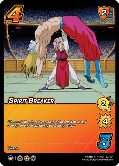 Spirit Breaker (YDT) #32/154 Common (Lightly Played) Yu Yu Hakusho: Dark Tournament UniVersus: 2024