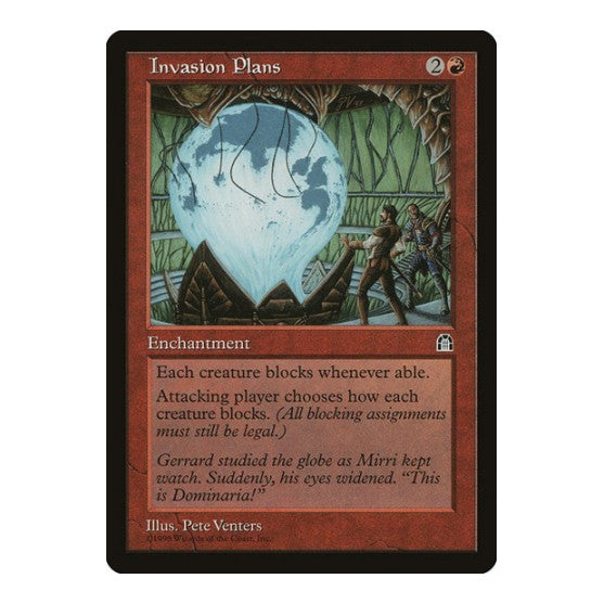 Invasion Plans (STH) #89 Rare (Lightly Played) Stronghold Magic: The Gathering: 1998