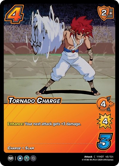 Tornado Charge (YDT) #48/154 Common (Lightly Played) Yu Yu Hakusho: Dark Tournament UniVersus: 2024