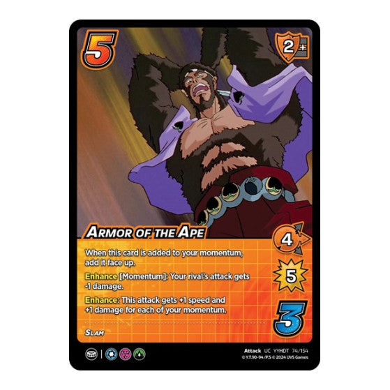 Armor of the Ape (YDT) #74/154 Uncommon (Lightly Played) Yu Yu Hakusho: Dark Tournament UniVersus: 2024