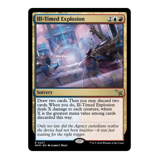 Ill-Timed Explosion (PPMKM) #207 Rare (Lightly Played) Promo Pack: Murders at Karlov Manor Magic: The Gathering: 2024