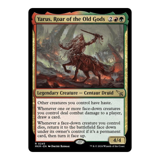 Yarus Roar of the Old Gods (PPMKM) #245 Rare (Foil Lightly Played) Promo Pack: Murders at Karlov Manor Magic: The Gathering: 2024