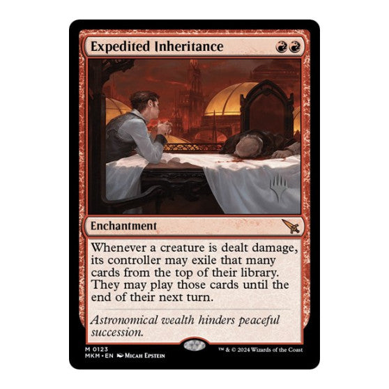 Expedited Inheritance (PPMKM) #123 Mythic Rare (Lightly Played) Promo Pack: Murders at Karlov Manor Magic: The Gathering: 2024