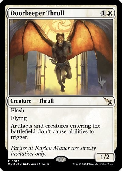 Doorkeeper Thrull (PPMKM) #13 Rare (Near Mint) Promo Pack: Murders at Karlov Manor Magic: The Gathering: 2024