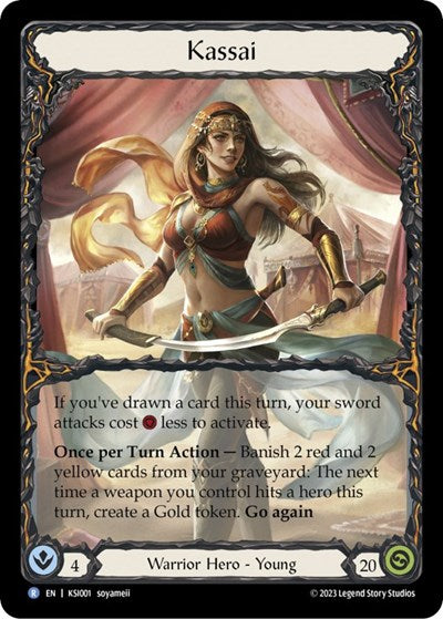 kassai () #KSI001 Rare (Rainbow Foil Near Mint) Blitz Deck: Heavy Hitters - Kassai Flesh and Blood TCG: 2024