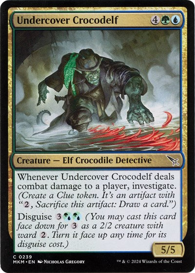 Undercover Crocodelf b (MKM) #239† Common (Lightly Played) Murders at Karlov Manor Magic: The Gathering: 2024