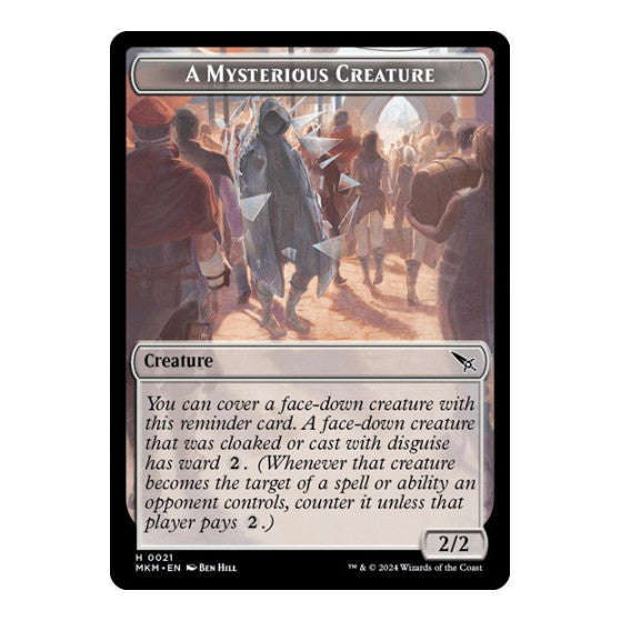 A Mysterious Creature Token (MKM) #21 T (Lightly Played) Murders at Karlov Manor Magic: The Gathering: 2024