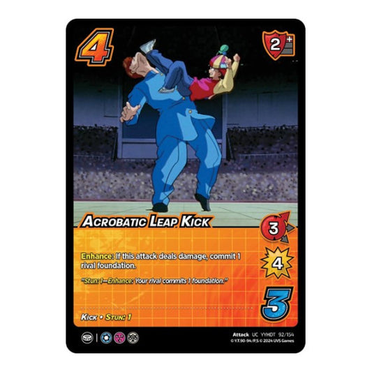 Acrobatic Leap Kick (YDT) #92/154 Uncommon (Lightly Played) Yu Yu Hakusho: Dark Tournament UniVersus: 2024