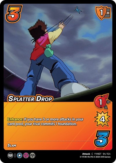 Splatter Drop (YDT) #94/154 Common (Lightly Played) Yu Yu Hakusho: Dark Tournament UniVersus: 2024