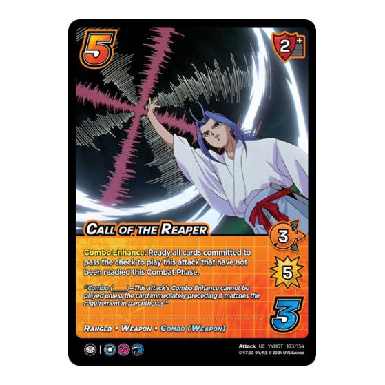 Call of the Reaper (YDT) #103/154 Uncommon (Lightly Played) Yu Yu Hakusho: Dark Tournament UniVersus: 2024