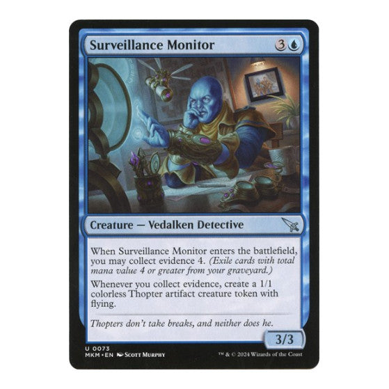 Surveillance Monitor (b) (MKM) #73 Uncommon (Lightly Played) Murders at Karlov Manor Magic: The Gathering: 2024