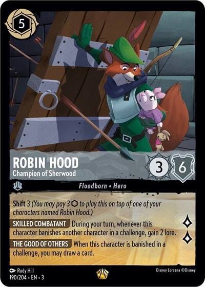 Robin Hood - Champion of Sherwood (3) #190/204 Legendary (Near Mint) Into the Inklands Disney Lorcana: 2024