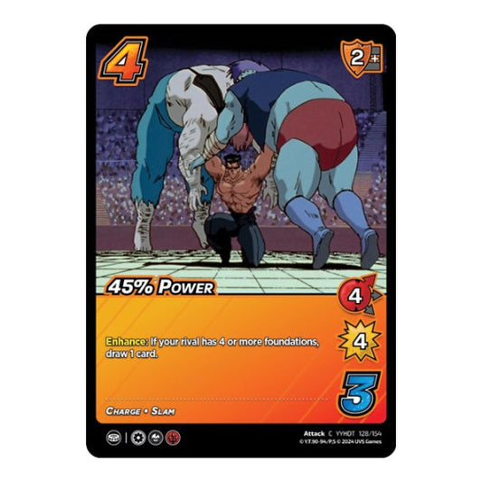 45% Power (YDT) #128/154 Common (Lightly Played) Yu Yu Hakusho: Dark Tournament UniVersus: 2024
