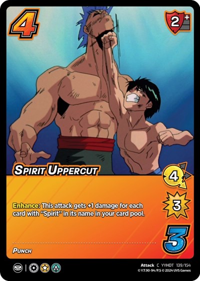 Spirit Uppercut (YDT) #139/154 Common (Lightly Played) Yu Yu Hakusho: Dark Tournament UniVersus: 2024
