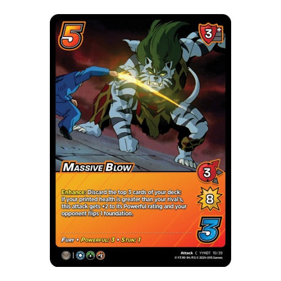Massive Blow (Time Shifted) (YDT) #10/39 Common (Lightly Played) Yu Yu Hakusho: Dark Tournament UniVersus: 2024