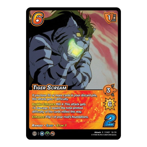 Tiger Scream (Time Shifted) (YDT) #18/39 Rare (Lightly Played) Yu Yu Hakusho: Dark Tournament UniVersus: 2024