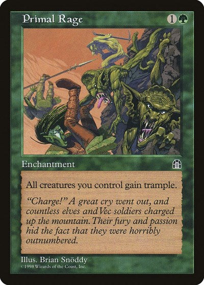 Primal Rage (STH) #112 Uncommon (Lightly Played) Stronghold Magic: The Gathering: 1998