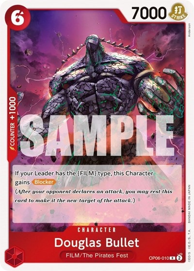 Douglas Bullet (OP06) #OP06-010 Rare (Foil Lightly Played) Wings of the Captain One Piece Card Game: 2024