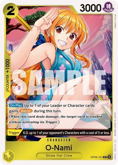 O-Nami (OP06) #OP06-101 Rare (Foil Lightly Played) Wings of the Captain One Piece Card Game: 2024
