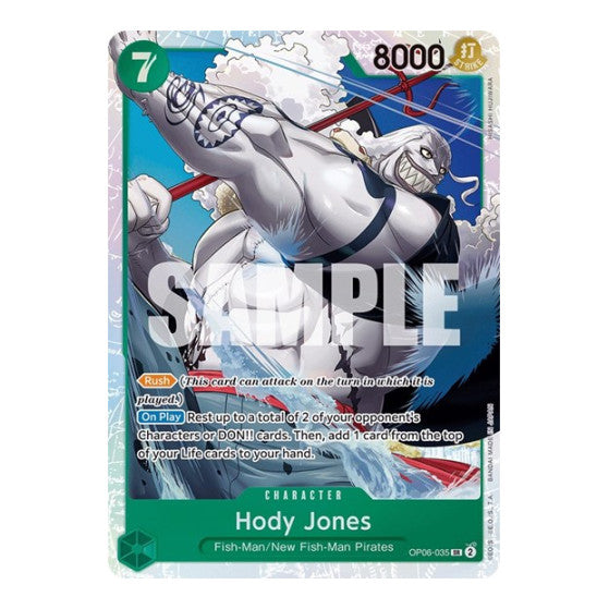 Hody Jones (035) (OP06) #OP06-035 Super Rare (Foil Near Mint) Wings of the Captain One Piece Card Game: 2024