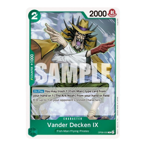 Vander Decken IX (OP06) #OP06-033 Rare (Foil Near Mint) Wings of the Captain One Piece Card Game: 2024