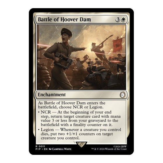 Battle of Hoover Dam (PIP) #11 Rare (Lightly Played) Universes Beyond: Fallout Magic: The Gathering: 2024