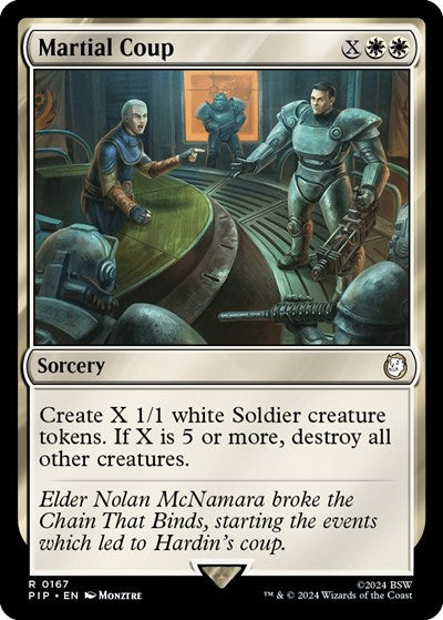 Martial Coup (PIP) #167 Rare (Foil Near Mint) Universes Beyond: Fallout Magic: The Gathering: 2024