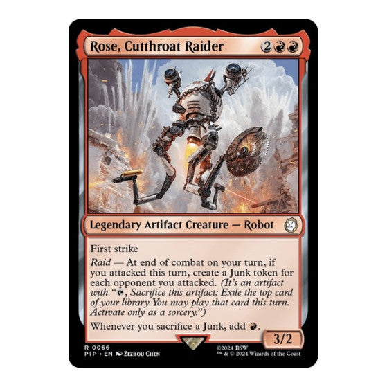 Rose, Cutthroat Raider (PIP) #66 Rare (Lightly Played) Universes Beyond: Fallout Magic: The Gathering: 2024