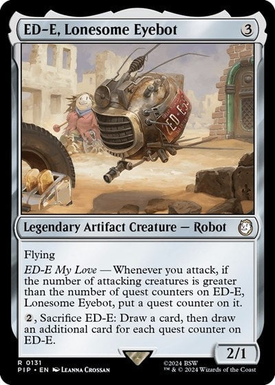 ED E Lonesome Eyebot (PIP) #131 Rare (Lightly Played) Universes Beyond: Fallout Magic: The Gathering: 2024