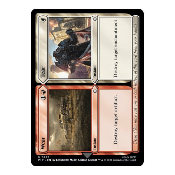 Wear // Tear (PIP) #222 Uncommon (Damaged) Universes Beyond: Fallout Magic: The Gathering: 2024