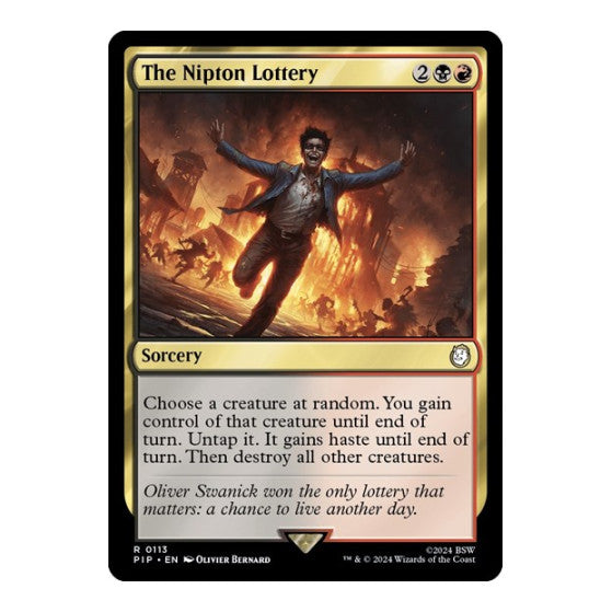 The Nipton Lottery (PIP) #113 Rare (Lightly Played) Universes Beyond: Fallout Magic: The Gathering: 2024