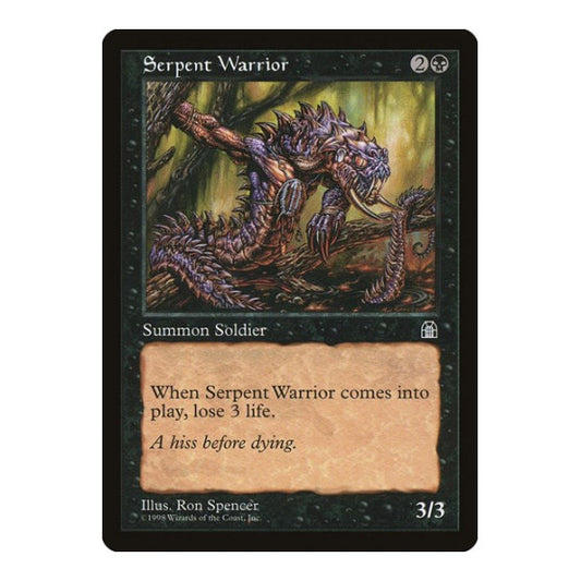 Serpent Warrior (STH) #69 Common (Lightly Played) Stronghold Magic: The Gathering: 1998