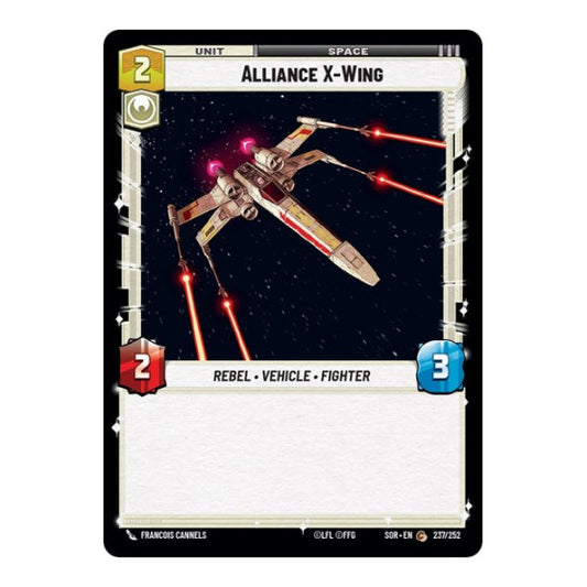 Alliance X-Wing (SOR) #237/252 Common (Lightly Played) Spark of Rebellion Star Wars: Unlimited: 2024