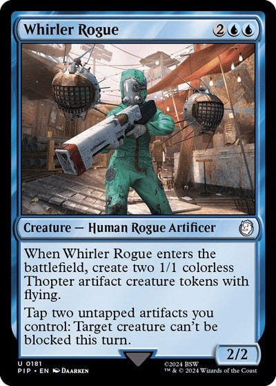 Whirler Rogue (PIP) #181 Uncommon (Lightly Played) Universes Beyond: Fallout Magic: The Gathering: 2024