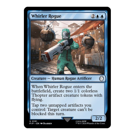 Whirler Rogue (PIP) #181 Uncommon (Lightly Played) Universes Beyond: Fallout Magic: The Gathering: 2024