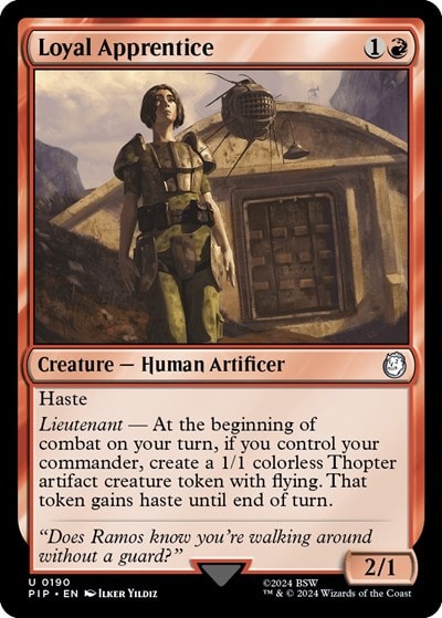 Loyal Apprentice (PIP) #190 Uncommon (Lightly Played) Universes Beyond: Fallout Magic: The Gathering: 2024