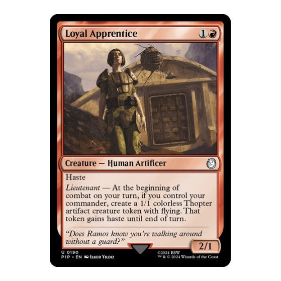 Loyal Apprentice (PIP) #190 Uncommon (Lightly Played) Universes Beyond: Fallout Magic: The Gathering: 2024