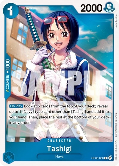 Tashigi (OP06) #OP06-050 Rare (Foil Lightly Played) Wings of the Captain One Piece Card Game: 2024