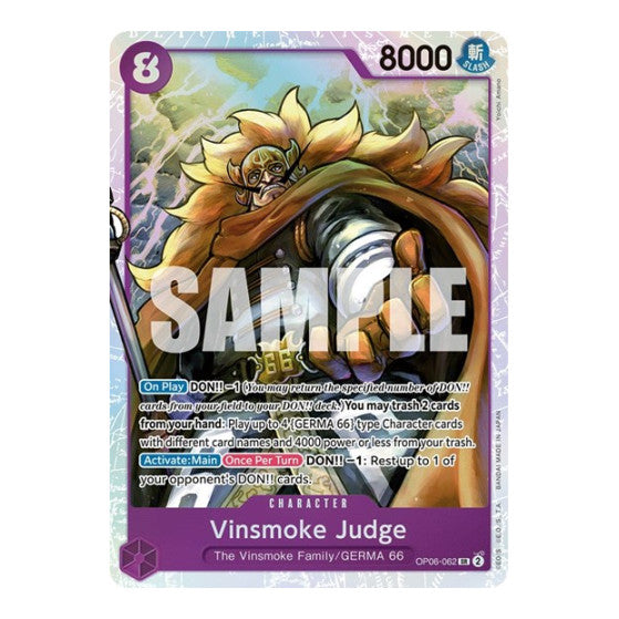 Vinsmoke Judge (OP06) #OP06-062 Super Rare (Foil Near Mint) Wings of the Captain One Piece Card Game: 2024