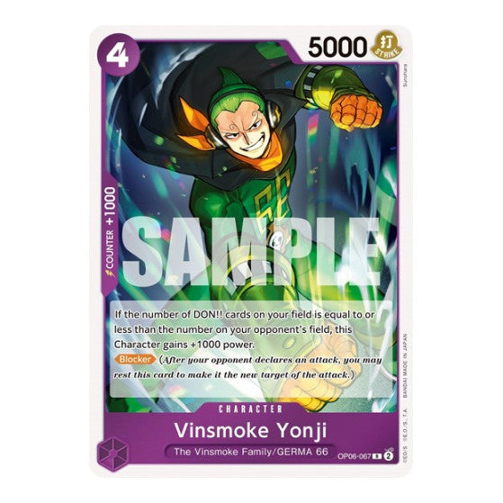 Vinsmoke Yonji (067) (OP06) #OP06-067 Rare Wings of the Captain One Piece Card Game: 2024