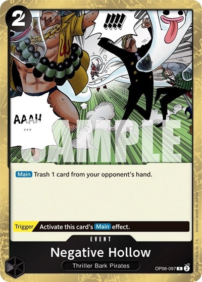Negative Hollow (OP06) #OP06-097 Rare (Foil Lightly Played) Wings of the Captain One Piece Card Game: 2024