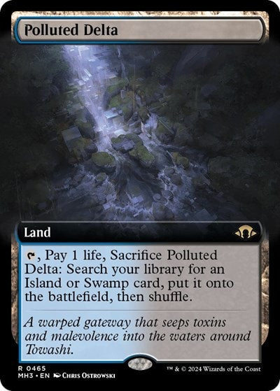 Polluted Delta Extended Art (MH3) #465 Rare (Lightly Played) Modern Horizons 3 Magic: The Gathering: 2024