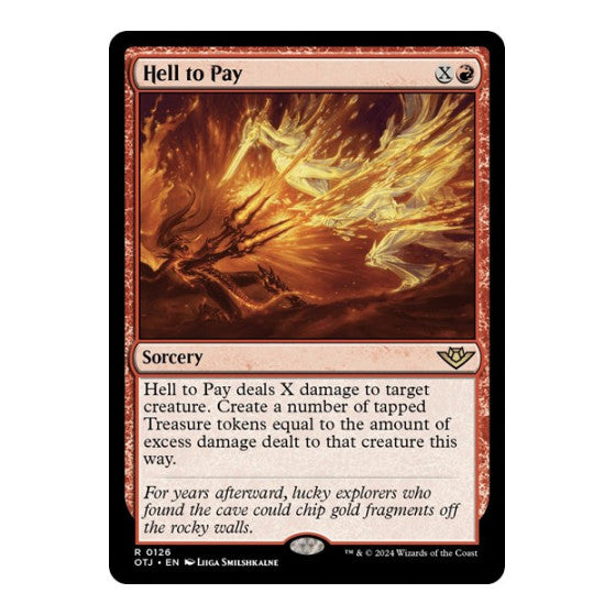 Hell to Pay (OTJ) #126 Rare (Foil Lightly Played) Outlaws of Thunder Junction Magic: The Gathering: 2024