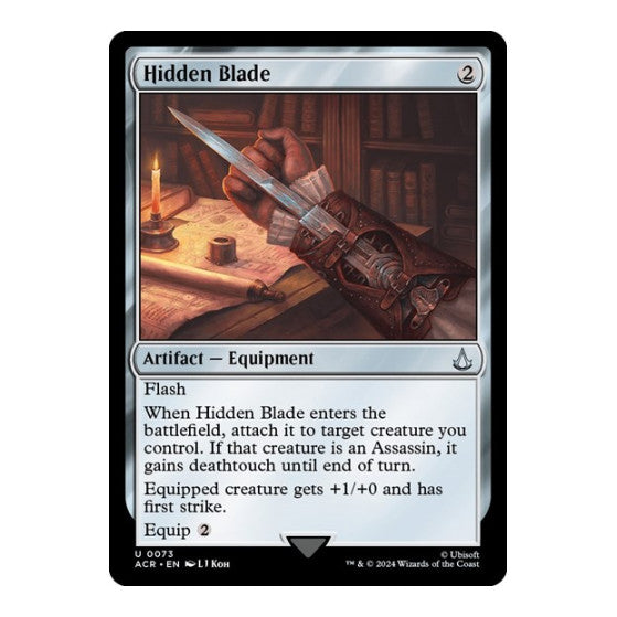 Hidden Blade (ACR) #73 Uncommon (Lightly Played) Universes Beyond: Assassin's Creed Magic: The Gathering: 2024