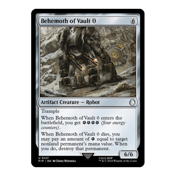 Behemoth of Vault 0 (PIP) #127 Uncommon (Lightly Played) Universes Beyond: Fallout Magic: The Gathering: 2024