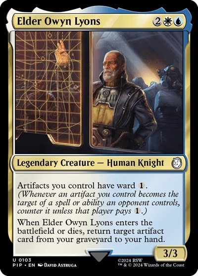 Elder Owyn Lyons (PIP) #103 Uncommon (Lightly Played) Universes Beyond: Fallout Magic: The Gathering: 2024