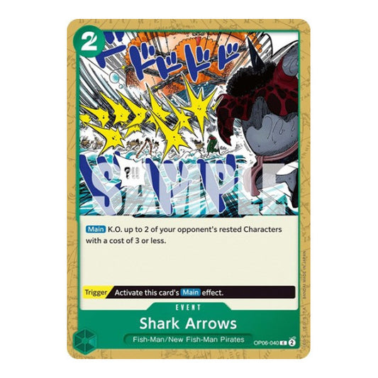 Shark Arrows (OP06) #OP06-040 Common (Near Mint) Wings of the Captain One Piece Card Game: 2024