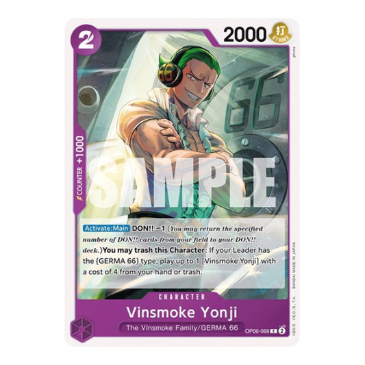 Vinsmoke Yonji (066) (OP06) #OP06-066 Common (Near Mint) Wings of the Captain One Piece Card Game: 2024