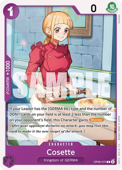 Cosette (OP06) #OP06-072 Common (Near Mint) Wings of the Captain One Piece Card Game: 2024