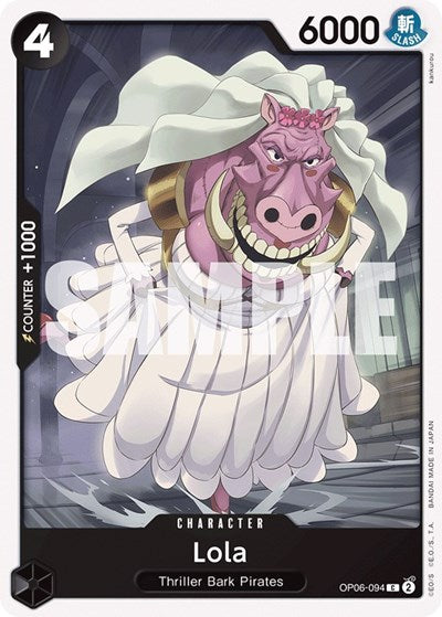 Lola (OP06) #OP06-094 Common (Near Mint) Wings of the Captain One Piece Card Game: 2024